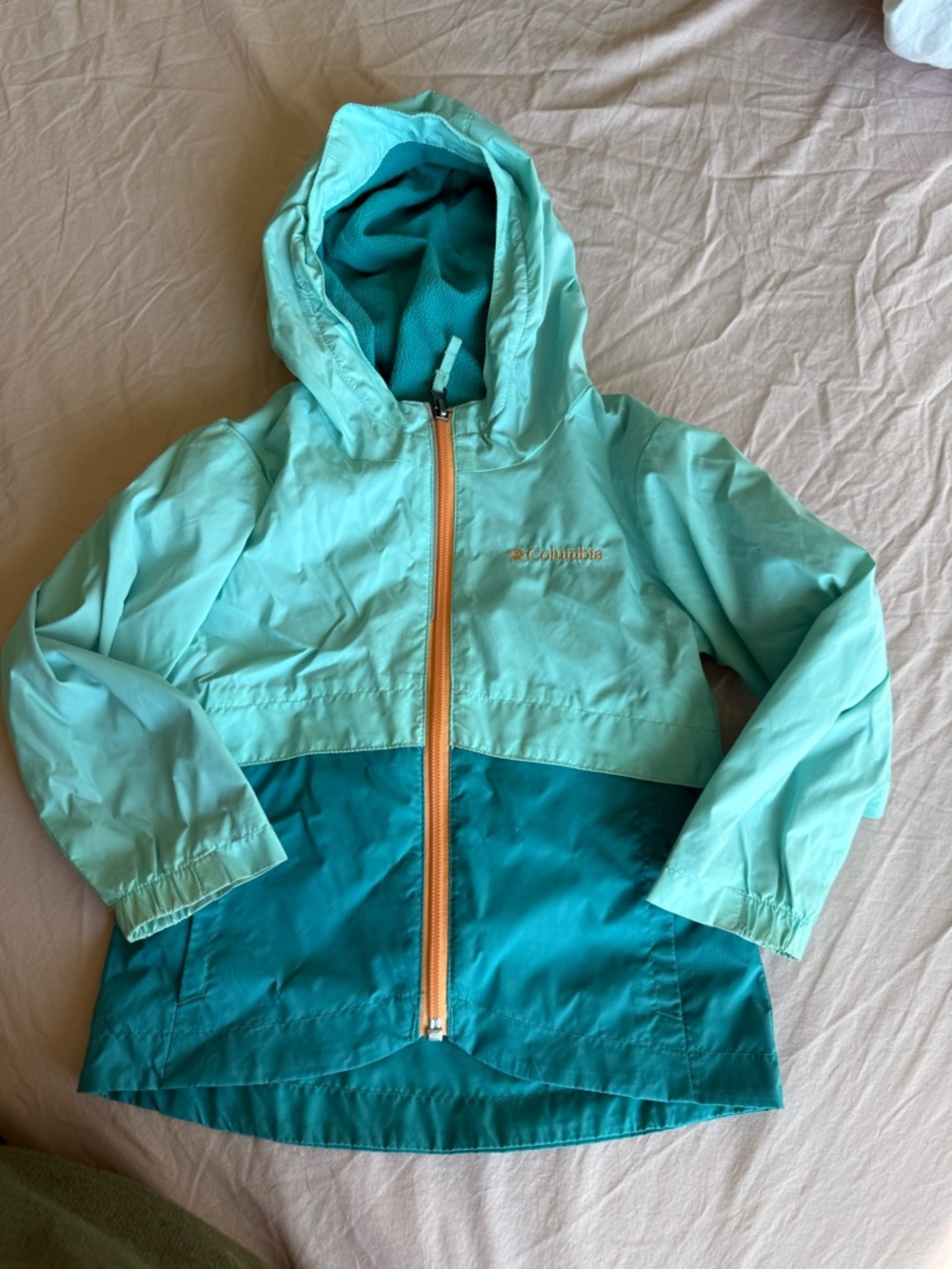 Columbia fleece-lined raincoat jacket